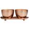 Jasmine Scented Candles in Hammered Copper Bowls Set